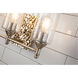 Mosaic 3 Light 21 inch Silver Bath Light Wall Light in Silver Leaf with Antique